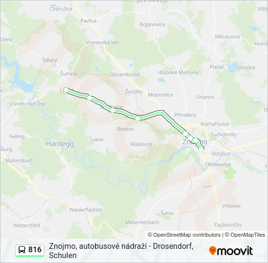 816 Bus Line Map