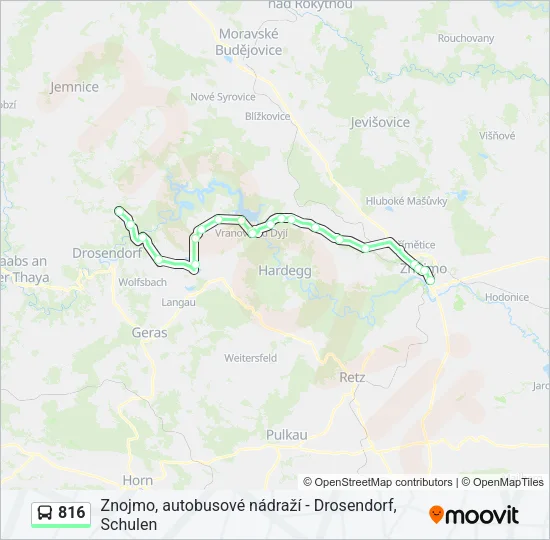 816 Bus Line Map