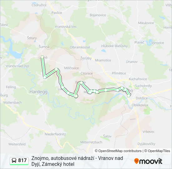 817 Bus Line Map