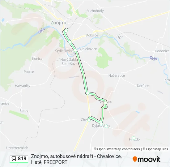 819 Bus Line Map