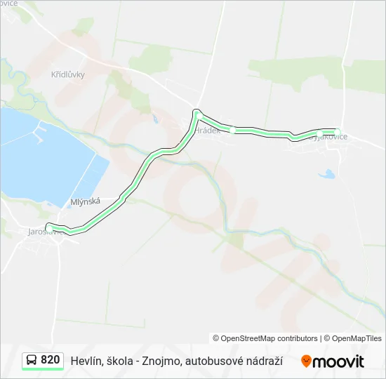 Автобус 820: карта маршрута