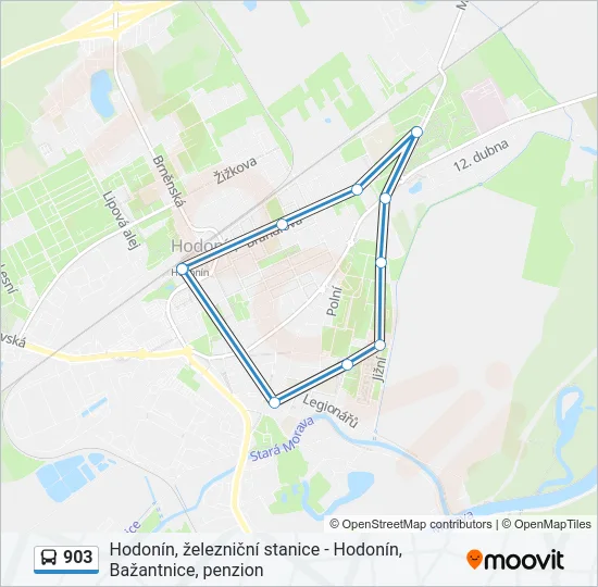 Автобус 903: карта маршрута