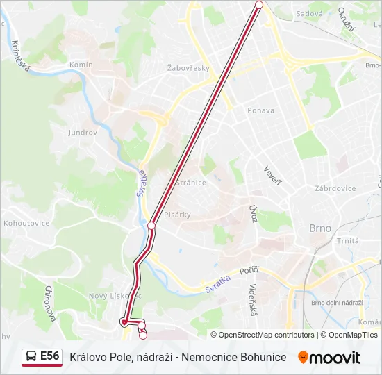 E56 Bus Line Map