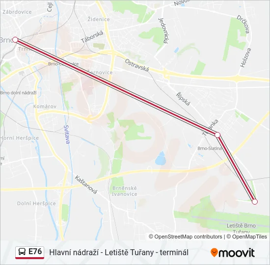 E76 Bus Line Map