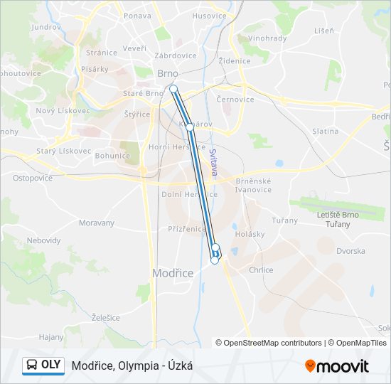 Автобус OLY: карта маршрута