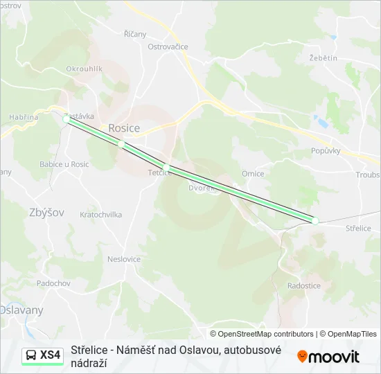 XS4 Bus Line Map