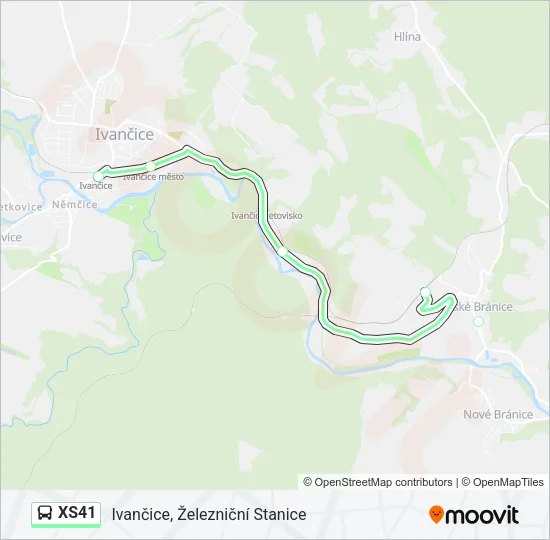 XS41 Bus Line Map
