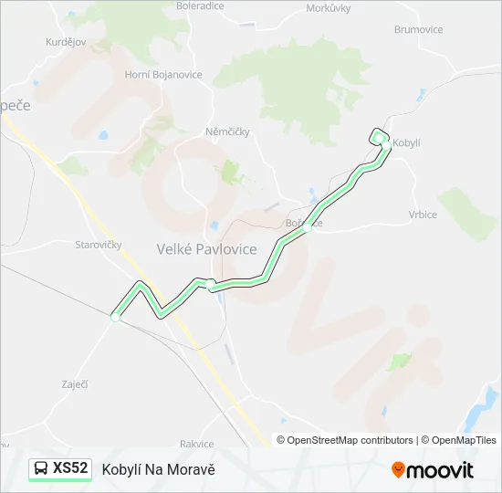 XS52 Bus Line Map