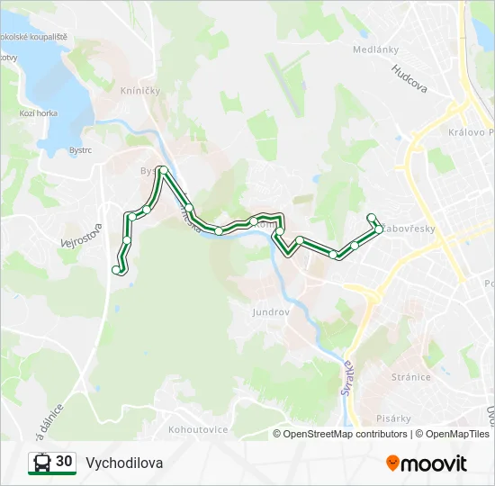 Троллейбус 30: карта маршрута
