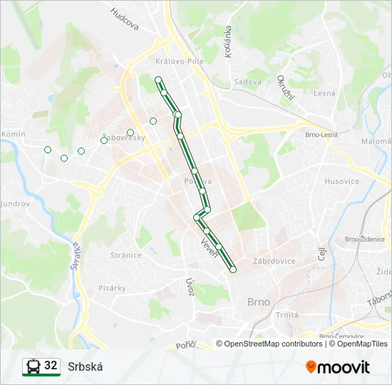 32 Trolleybus Line Map
