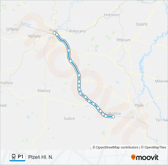 P1 Train Line Map