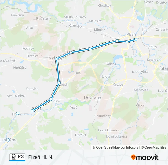 P3 Train Line Map