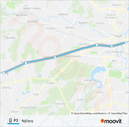 P3 Train Line Map