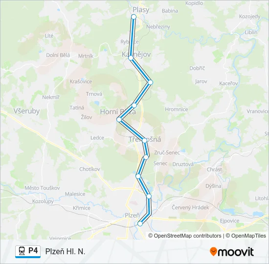 P4 Train Line Map