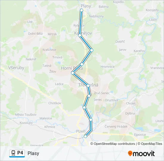 P4 Train Line Map