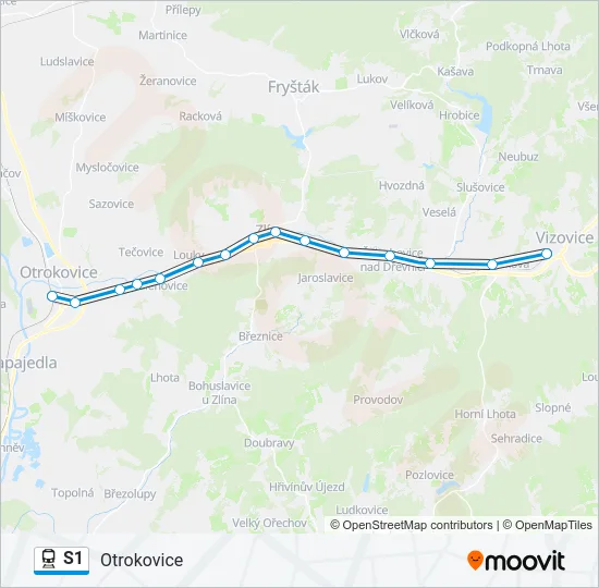 S1 Train Line Map