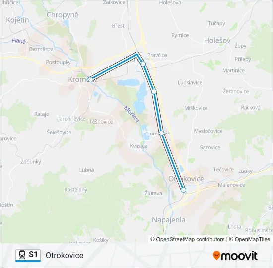 S1 Train Line Map
