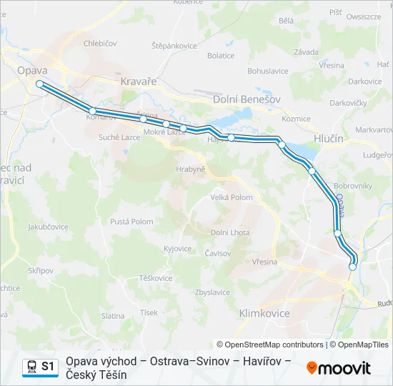 S1 Train Line Map