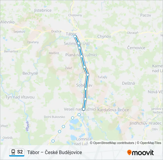 S2 Train Line Map