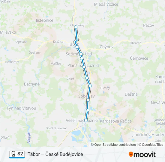S2 Train Line Map
