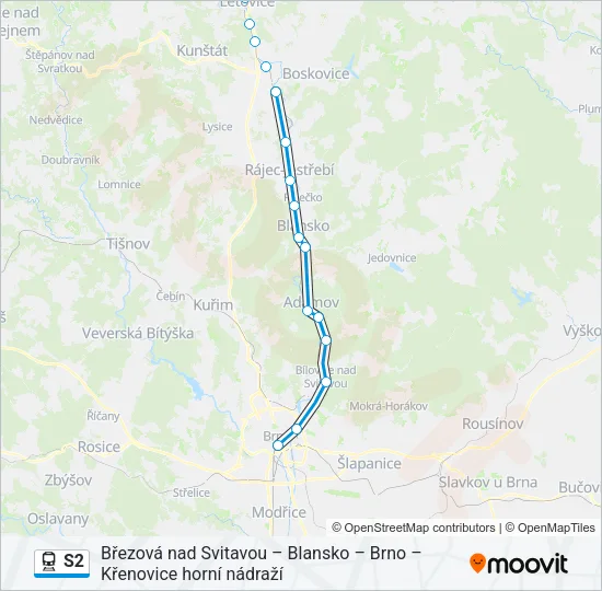 S2 Train Line Map