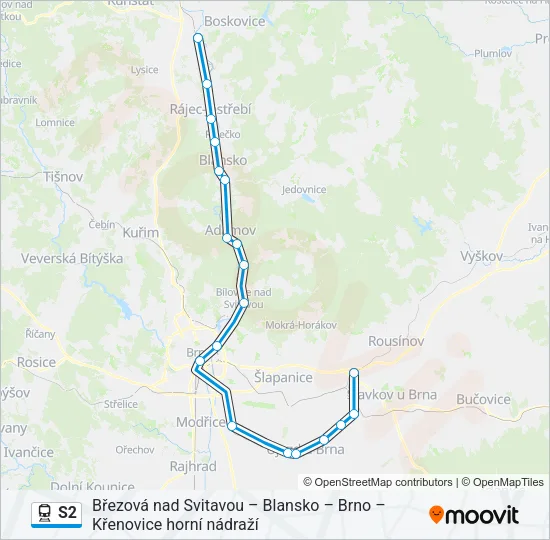 S2 Train Line Map