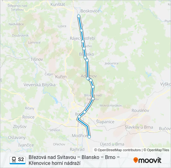 S2 Train Line Map