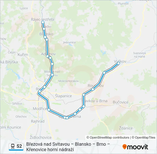 S2 Train Line Map