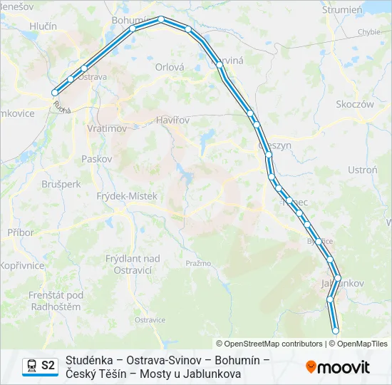 S2 Train Line Map