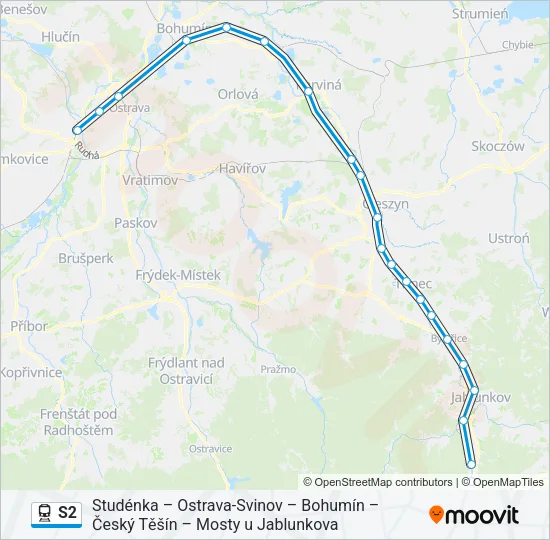 S2 Train Line Map