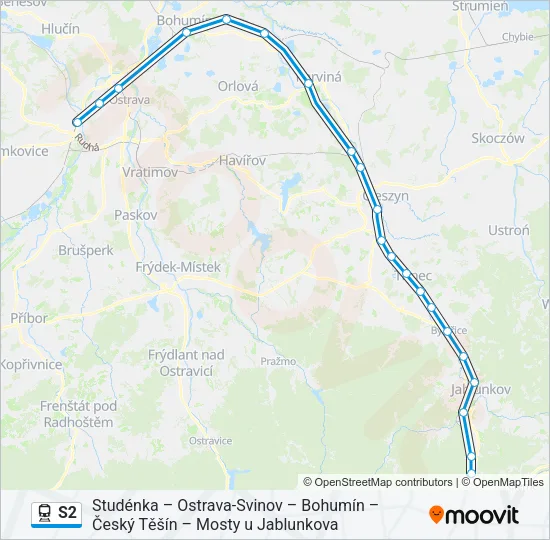 S2 Train Line Map