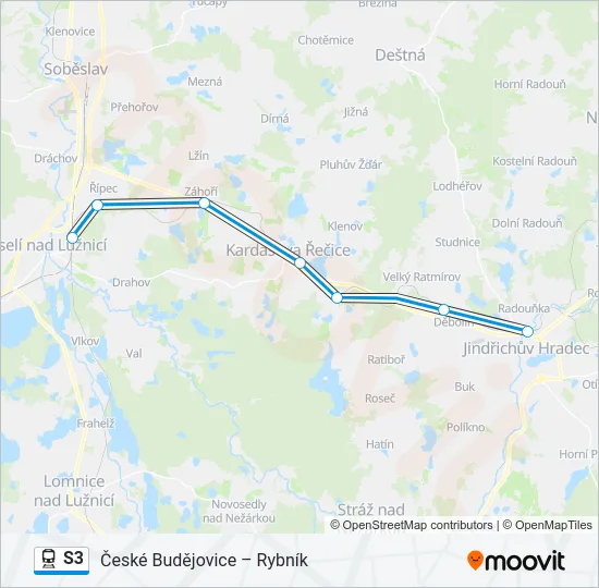 S3 Train Line Map