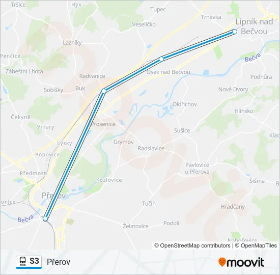 S3 Train Line Map