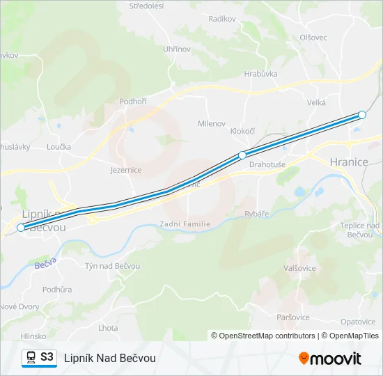 S3 Train Line Map