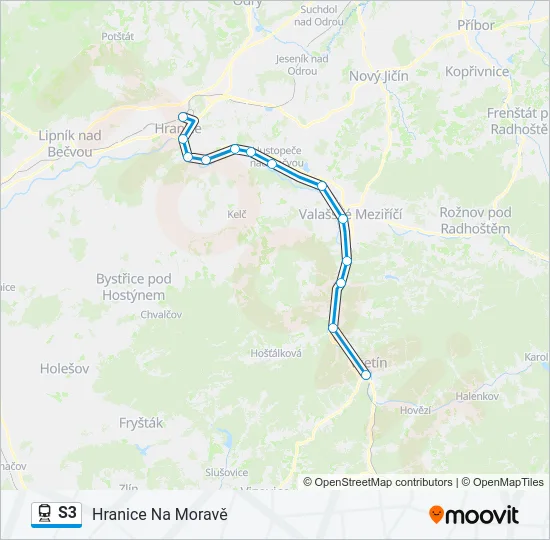 S3 Train Line Map