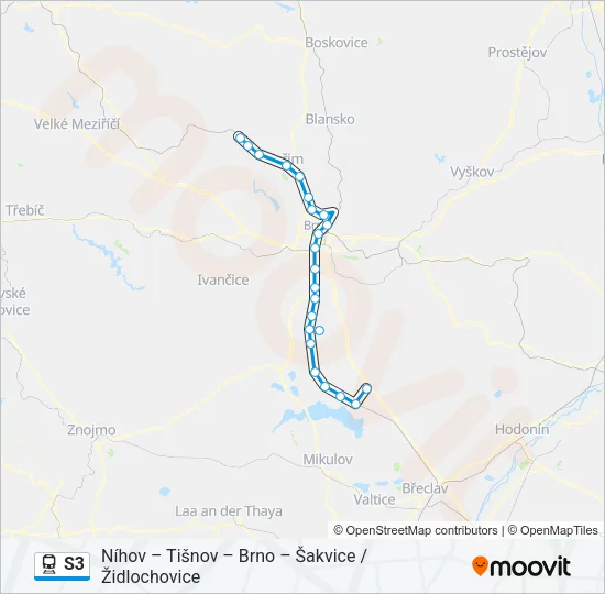 S3 Train Line Map