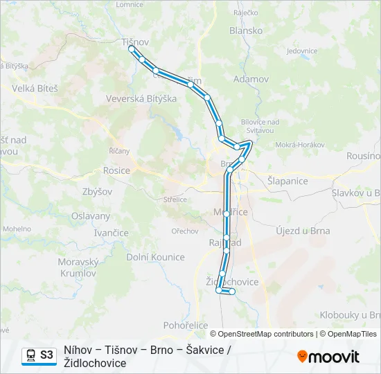 S3 Train Line Map