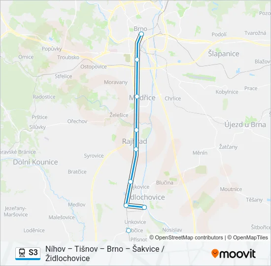 S3 Train Line Map