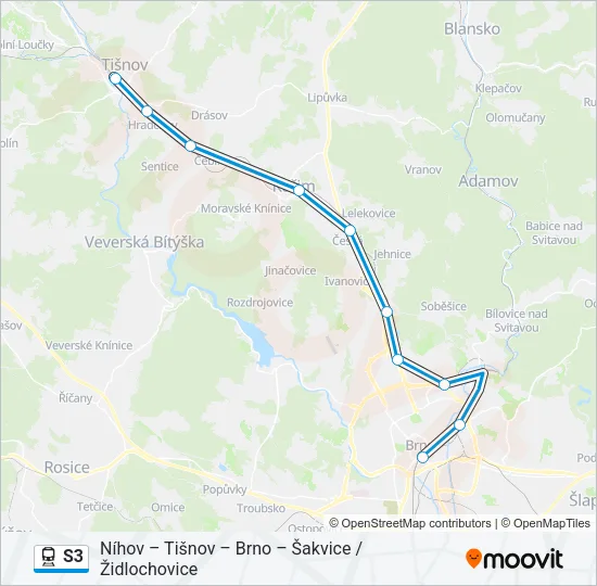 S3 Train Line Map