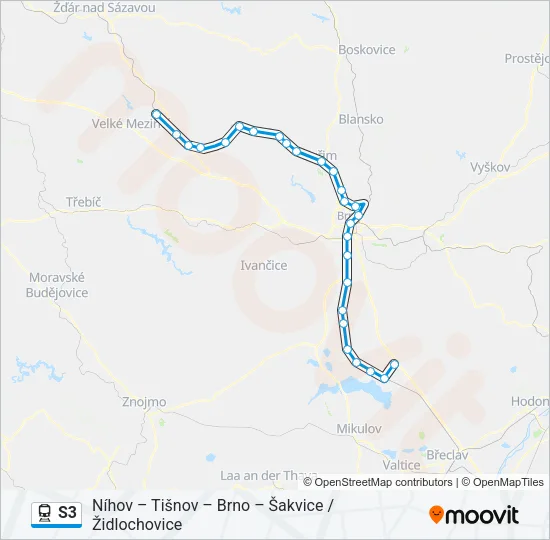 S3 Train Line Map