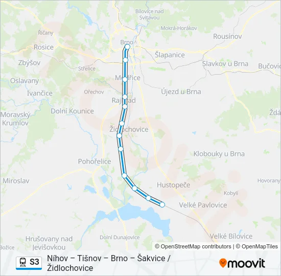 S3 Train Line Map