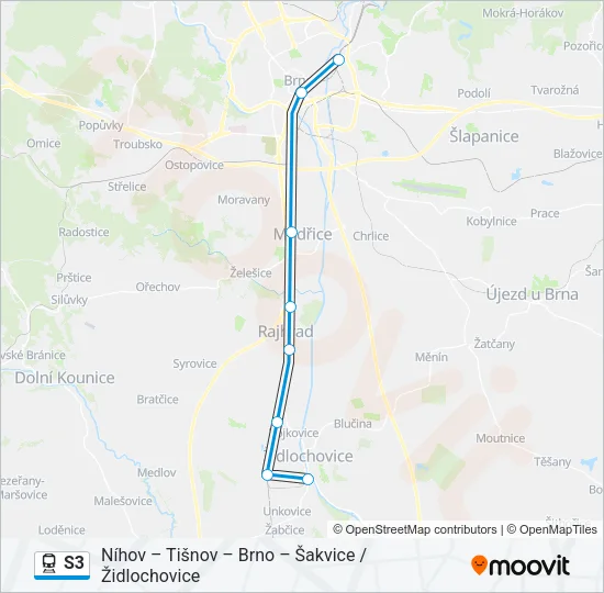 S3 Train Line Map