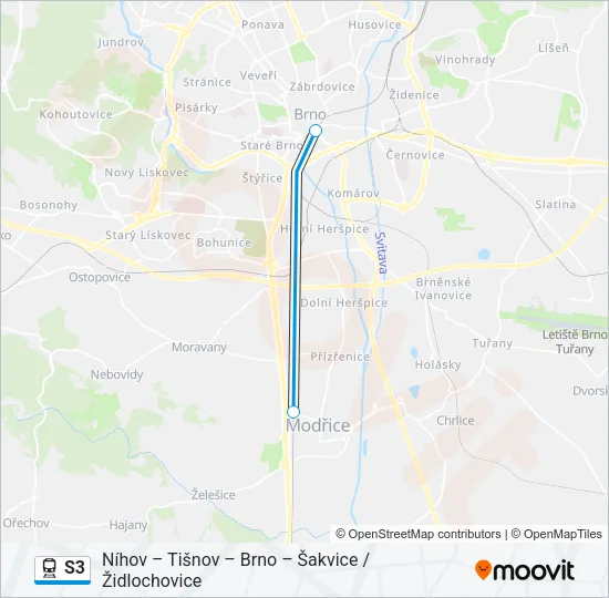S3 Train Line Map