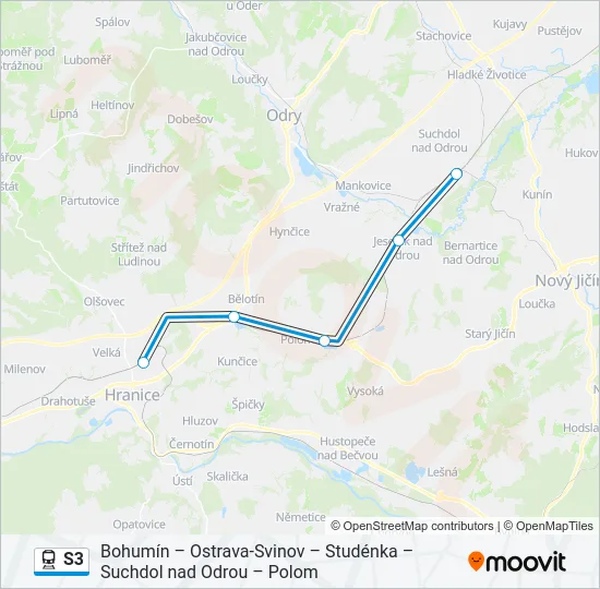 S3 Train Line Map