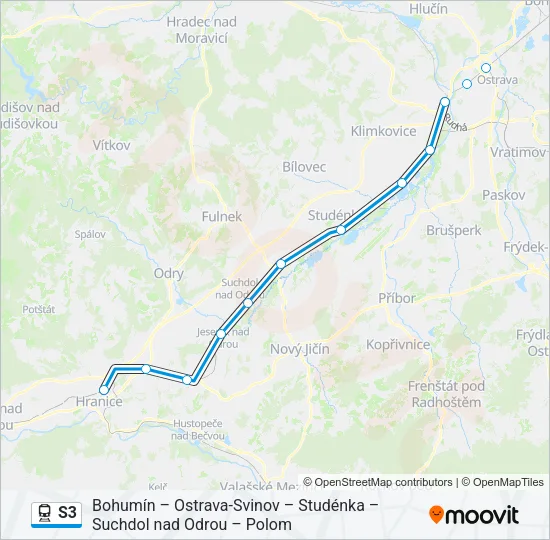 S3 Train Line Map