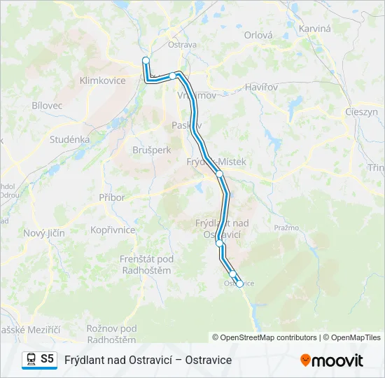 S5 Train Line Map