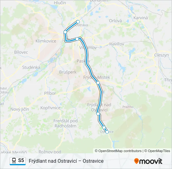 S5 Train Line Map
