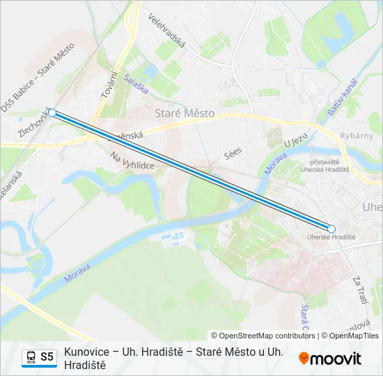 Поезд S5: карта маршрута