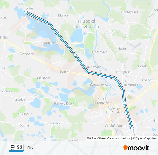 S6 Train Line Map