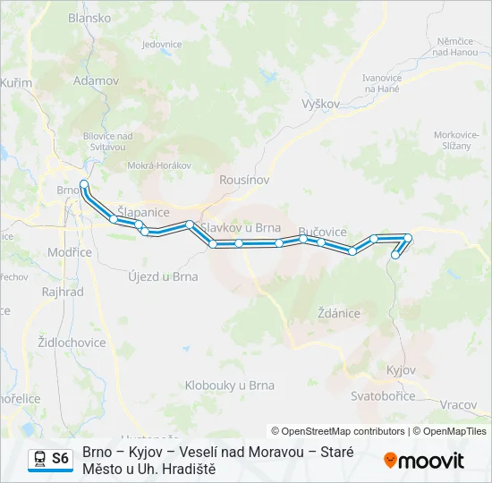 S6 Train Line Map